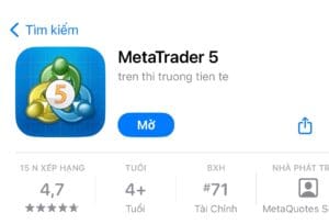 ứng dụng MT5 (MetaTrader 5) trên IOS