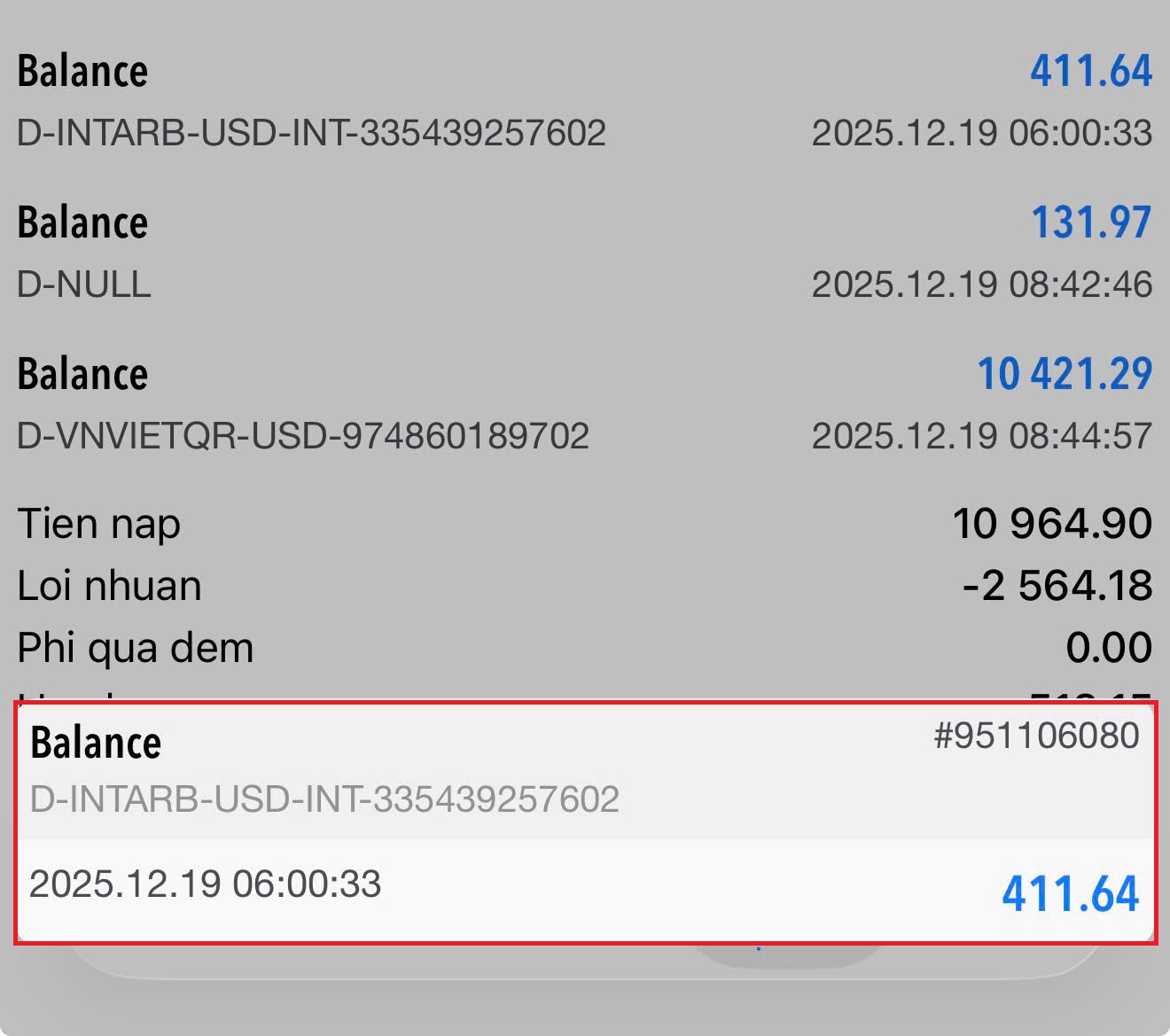 Tiền backcom exness được cộng vào tài khoản