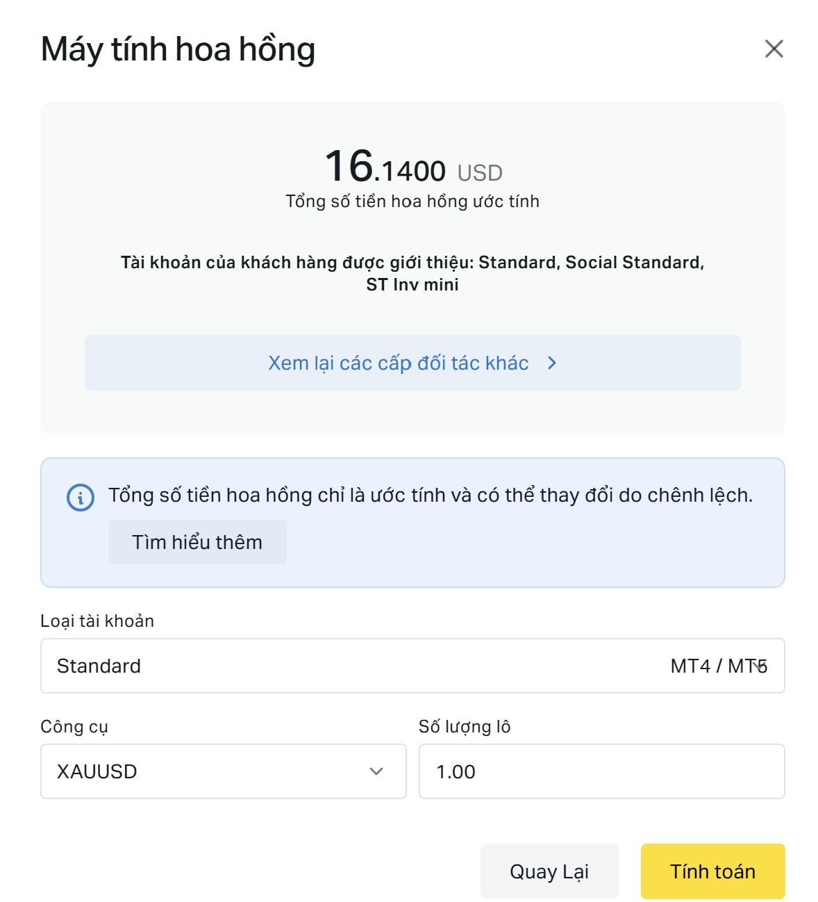 tiền backcom exness